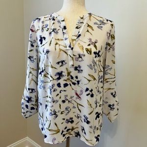 Daniel Rainn Koda Split Neck Blouse. S